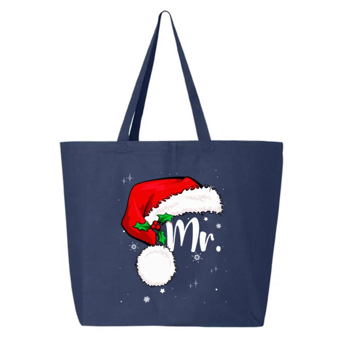 Mr Mrs Claus Christmas Couples Matching His And Her Pajamas 25L Jumbo Tote