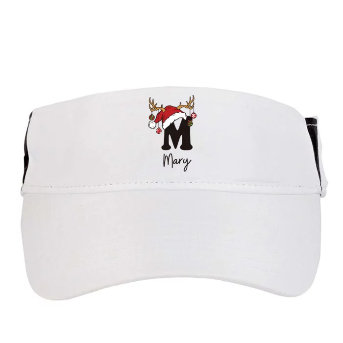 Mary Monogrammed Christmas Matching Adult Drive Performance Visor