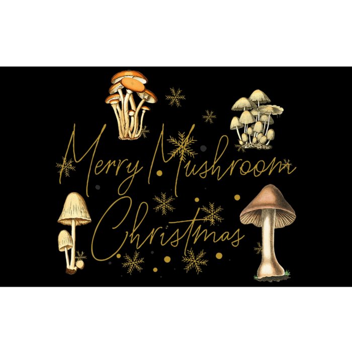 Merry Mushroom Christmas Bumper Sticker