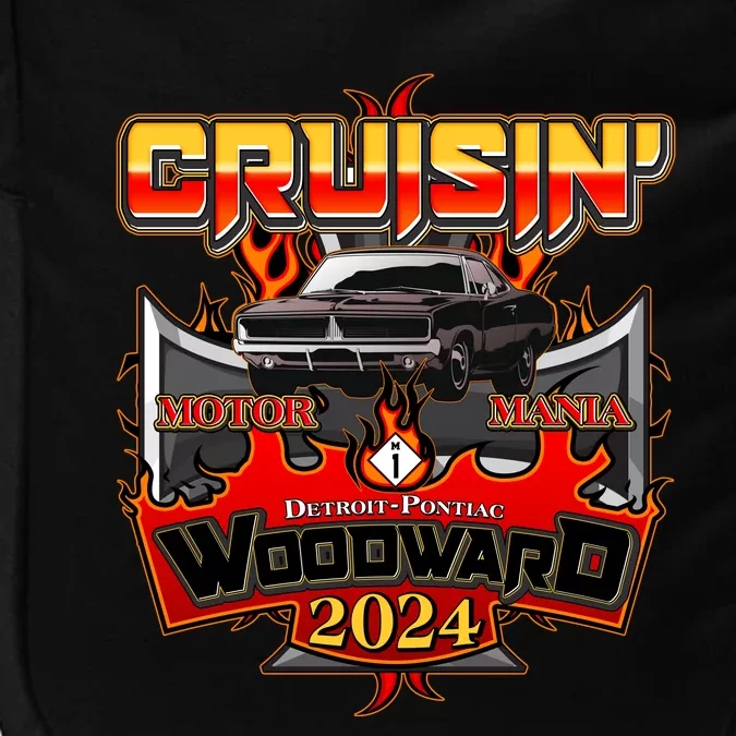 Motor Mania Cruisin Woodward 2024 Detroit To Pontiac Muscle Car Impact Tech Backpack