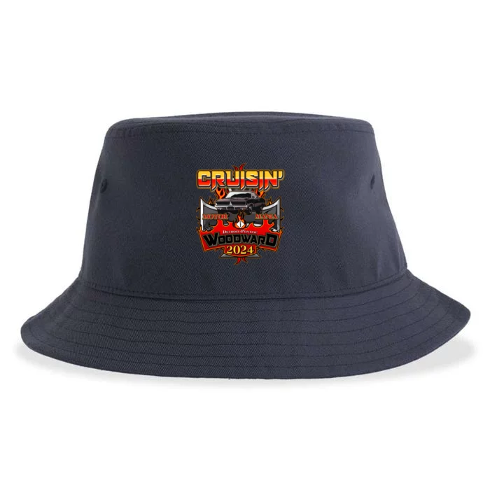 Motor Mania Cruisin Woodward 2024 Detroit To Pontiac Muscle Car Sustainable Bucket Hat