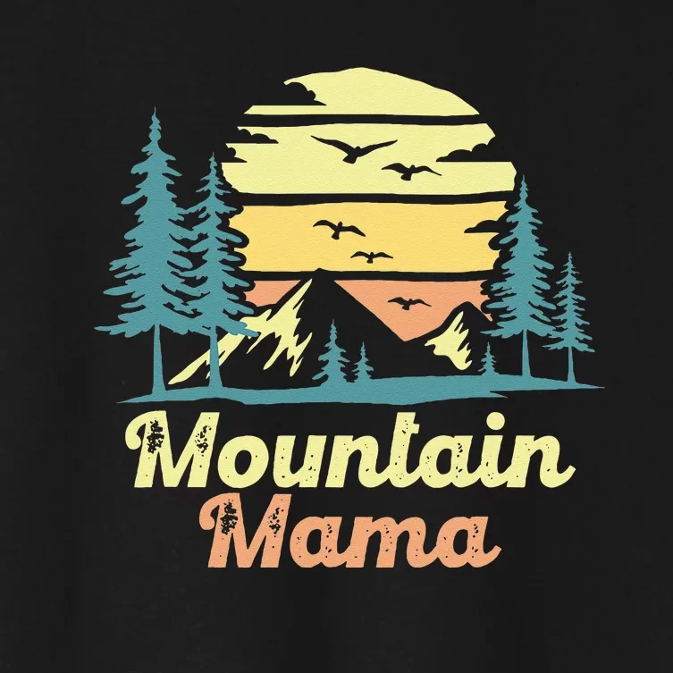 Mountain Mama Camping Hiking Mom Adventure Mothers Day Women's Crop Top Tee