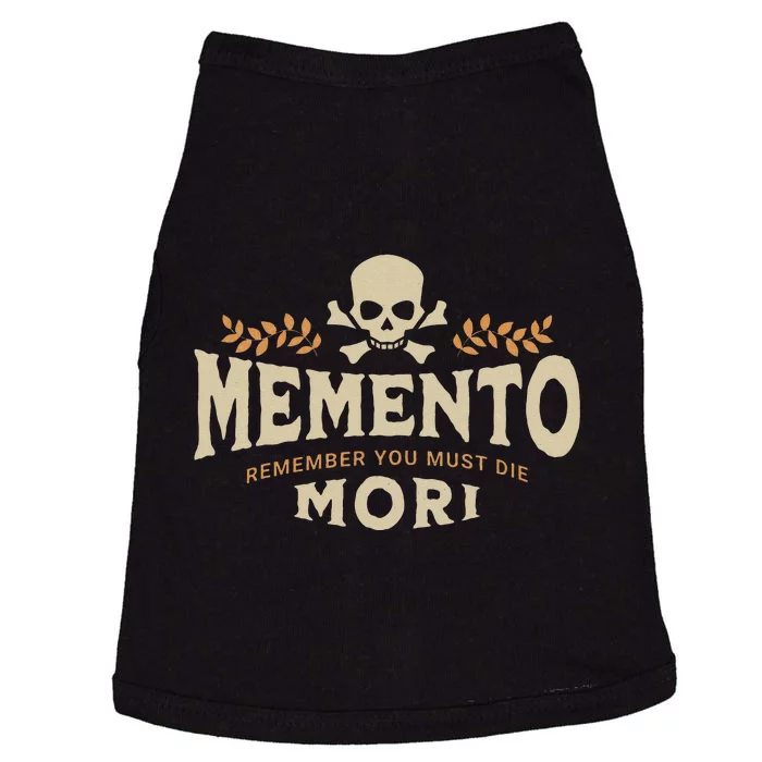 Memento Mori Catholic Design Meaning Traditional Latin Skull Doggie Tank