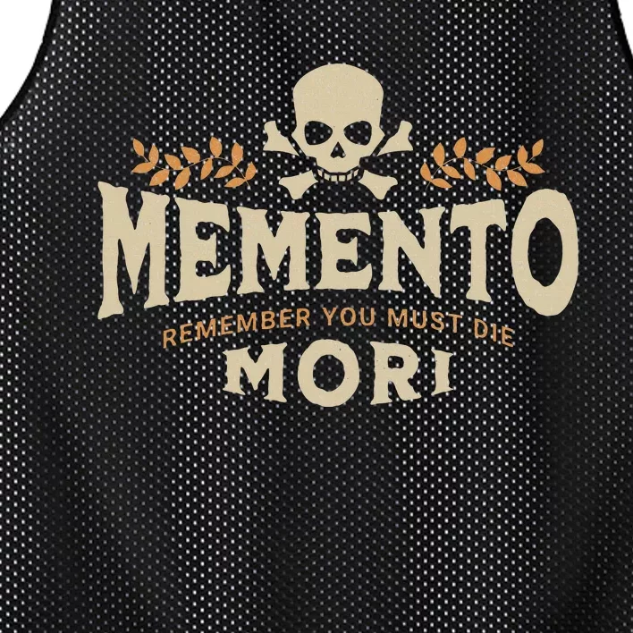 Memento Mori Catholic Design Meaning Traditional Latin Skull Mesh Reversible Basketball Jersey Tank