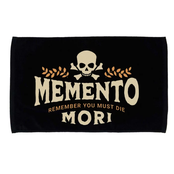 Memento Mori Catholic Design Meaning Traditional Latin Skull Microfiber Hand Towel