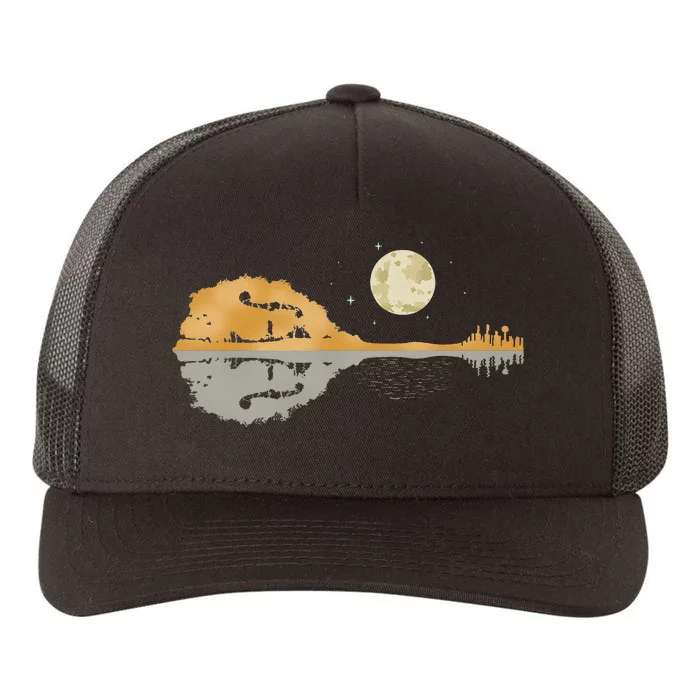 Mandolin Men Country Music Moon Bluegrass Yupoong Adult 5-Panel Trucker Hat