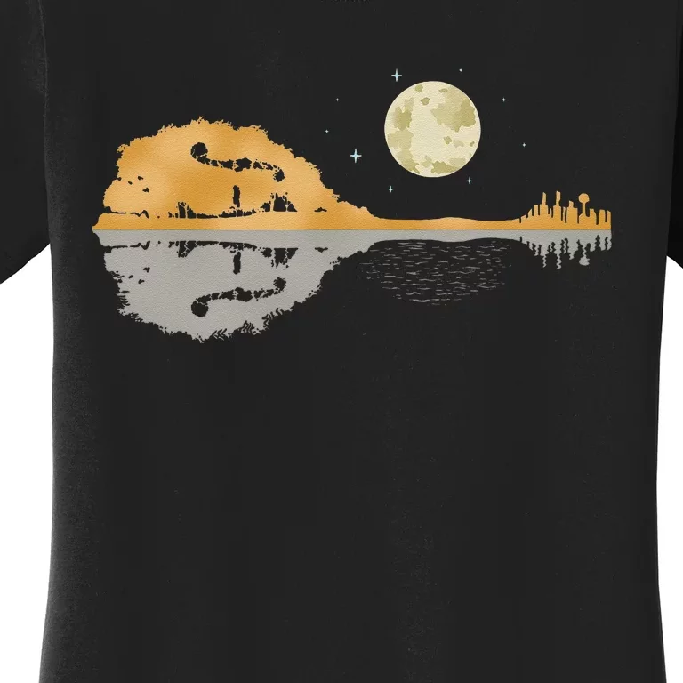 Mandolin Men Country Music Moon Bluegrass Women's T-Shirt