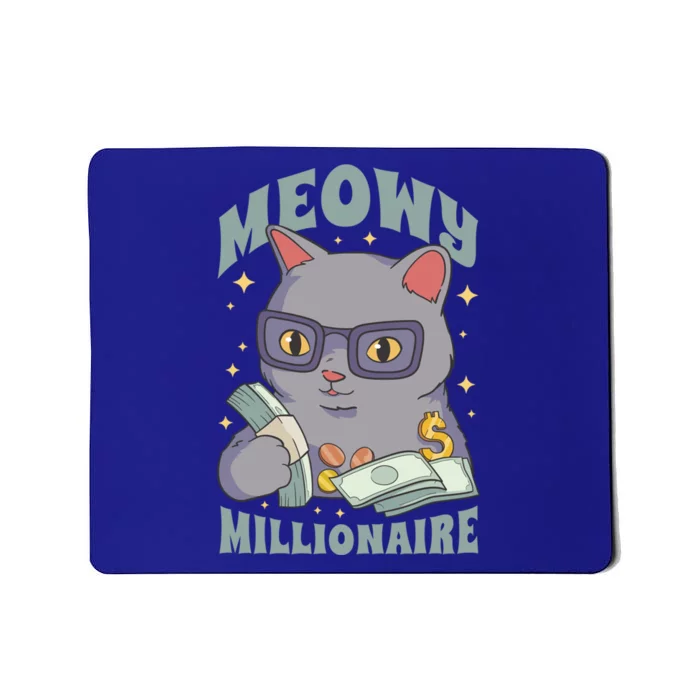 Meowy Millionaire Cat Gift Mousepad