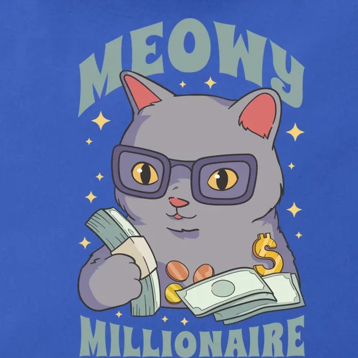 Meowy Millionaire Cat Gift Zip Tote Bag