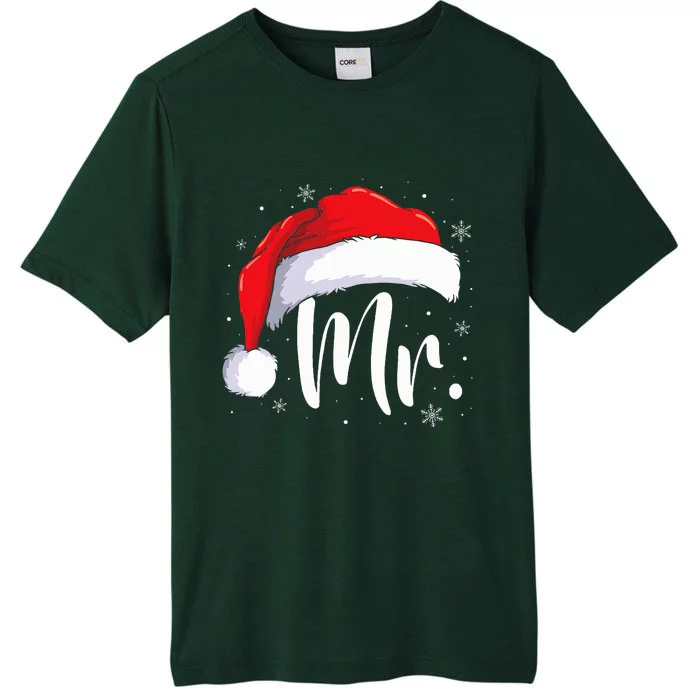 Mr Mrs Claus Christmas Couples Matching His And Her Pajamas ChromaSoft Performance T-Shirt