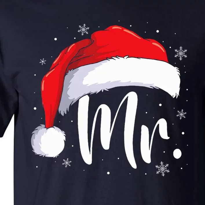 Mr Mrs Claus Christmas Couples Matching His And Her Pajamas Tall T-Shirt