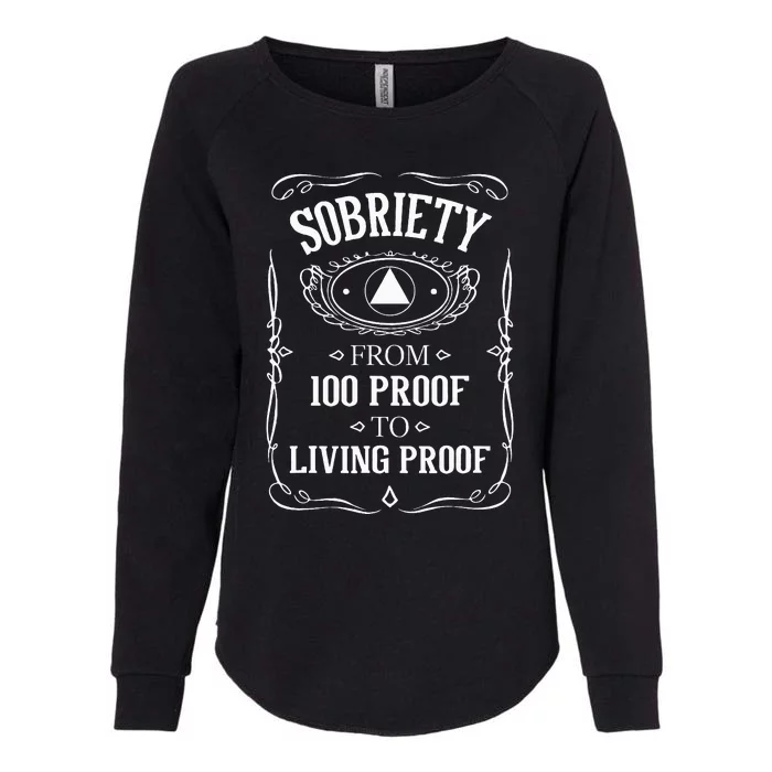 Miracle Milestone Celebrating Sobriety with Living Proof Womens California Wash Sweatshirt