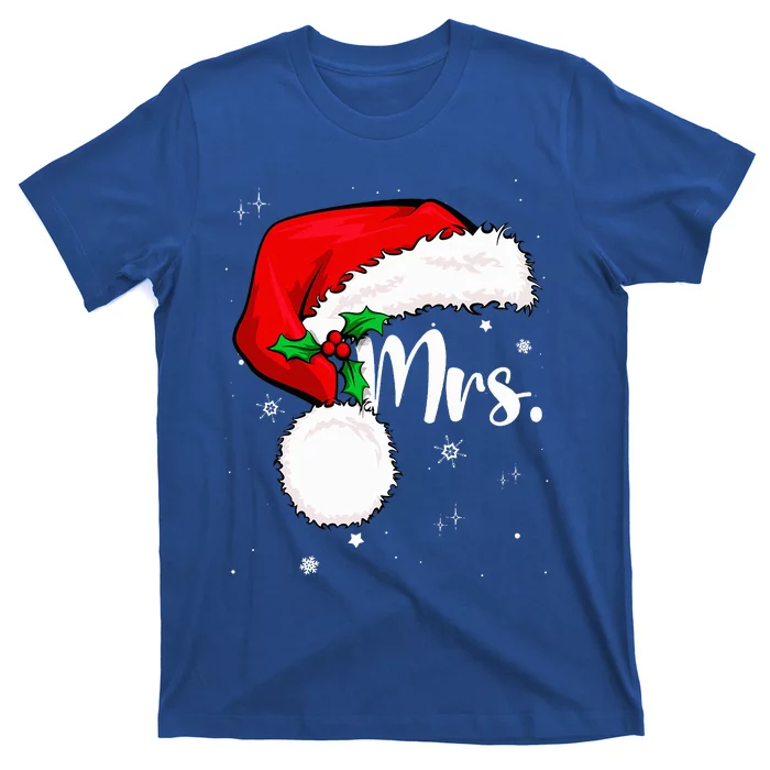 Mr Mrs Claus Christmas Couples Matching His And Her Pajamas T-Shirt