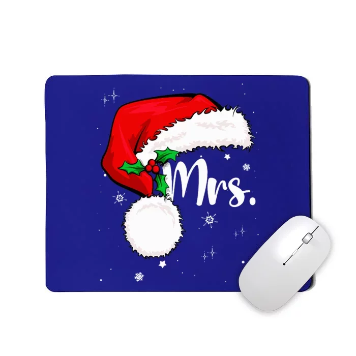 Mr Mrs Claus Christmas Couples Matching His And Her Pajamas Mousepad