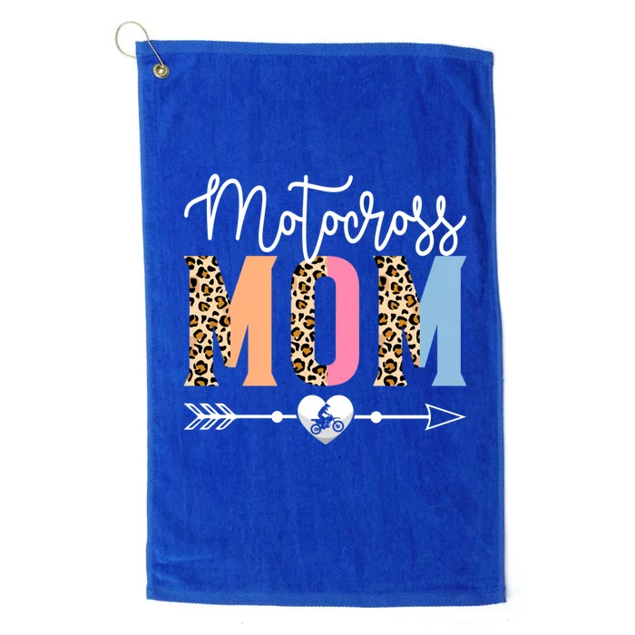 Motocross Mom Cute Motocross Game Mother's Day Leopard Gift Platinum Collection Golf Towel