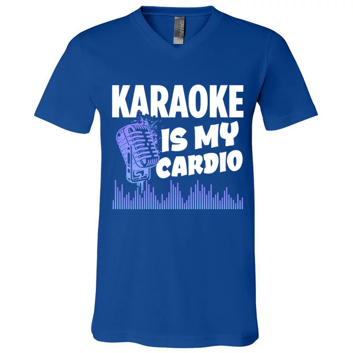 Music My Cardio Is Perfect For Karaoke Singers Music Lovers Gift V-Neck T-Shirt