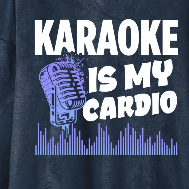 Music My Cardio Is Perfect For Karaoke Singers Music Lovers Gift Hooded Wearable Blanket