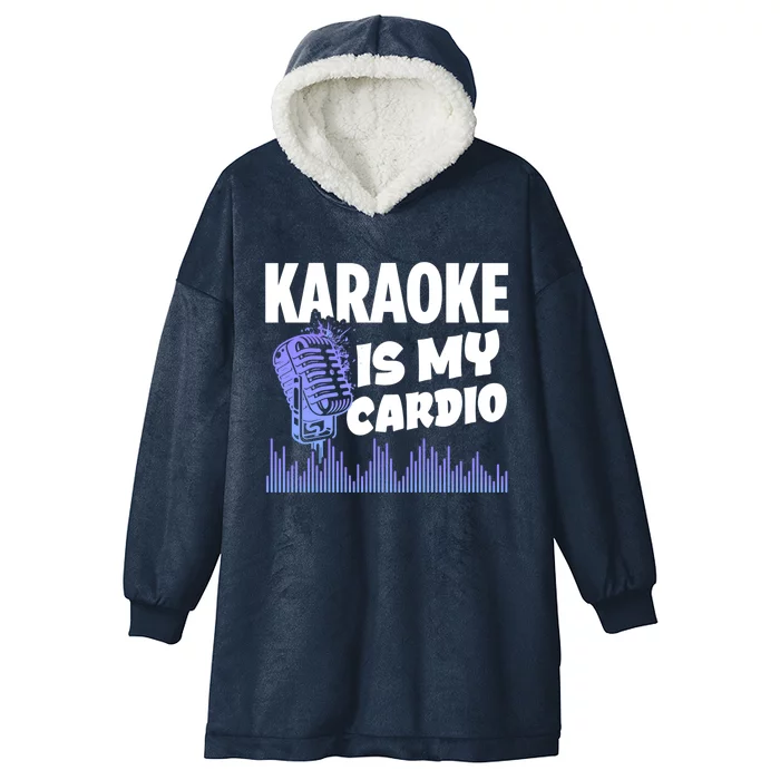 Music My Cardio Is Perfect For Karaoke Singers Music Lovers Gift Hooded Wearable Blanket