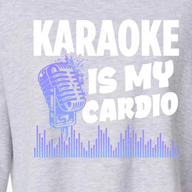 Music My Cardio Is Perfect For Karaoke Singers Music Lovers Gift Cropped Pullover Crew