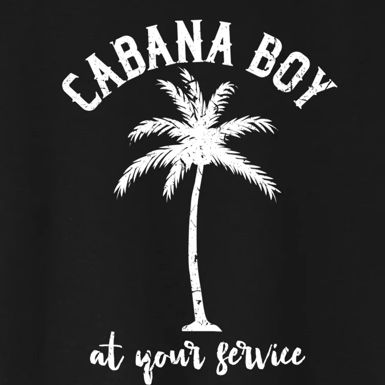 Mens Minimalist Cabana Boy Beach Bartender Summer Pool Party Great Gift Women's Crop Top Tee