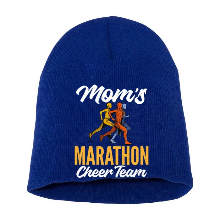 Moms Marathon Cheer Team Marathon Marathoner Moms Gift Short Acrylic Beanie