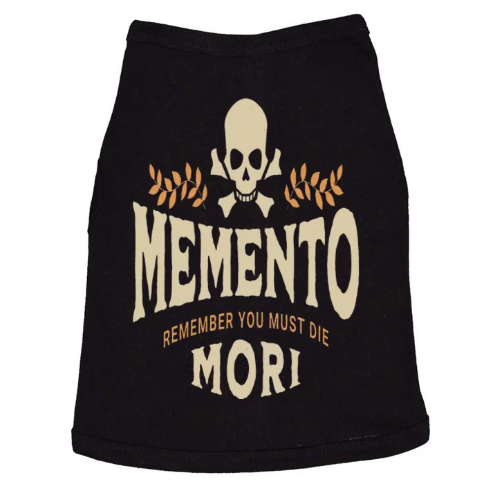 Memento Mori Catholic Design Meaning Traditional Latin Skull Doggie Tank