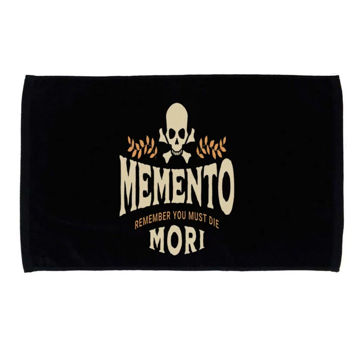 Memento Mori Catholic Design Meaning Traditional Latin Skull Microfiber Hand Towel