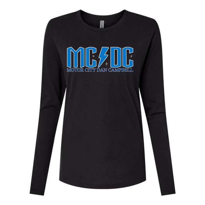 MCDC Motor City Dan Campbell blue Football Coach sports Womens Cotton Relaxed Long Sleeve T-Shirt