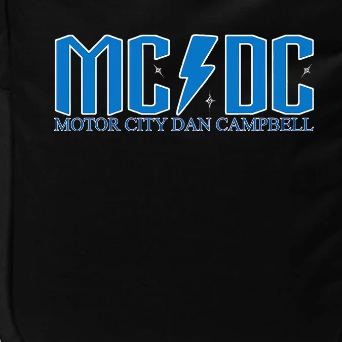 MCDC Motor City Dan Campbell blue Football Coach sports Impact Tech Backpack