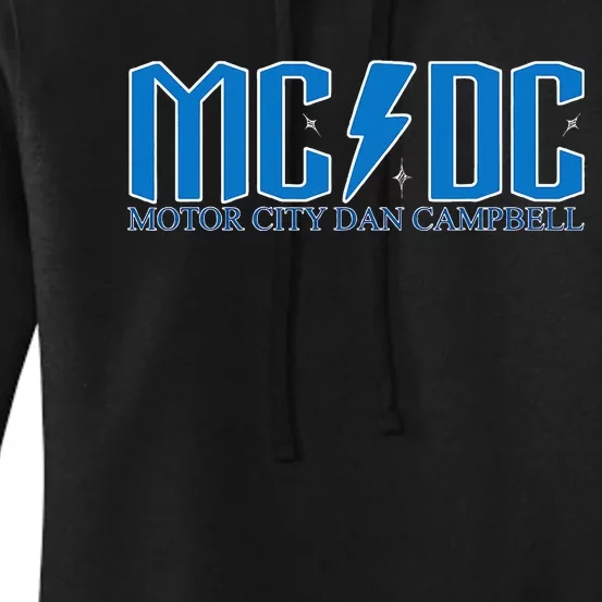 MCDC Motor City Dan Campbell blue Football Coach sports Women's Pullover Hoodie