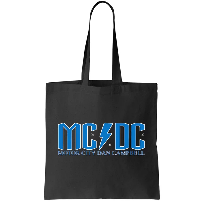 MCDC Motor City Dan Campbell blue Football Coach sports Tote Bag