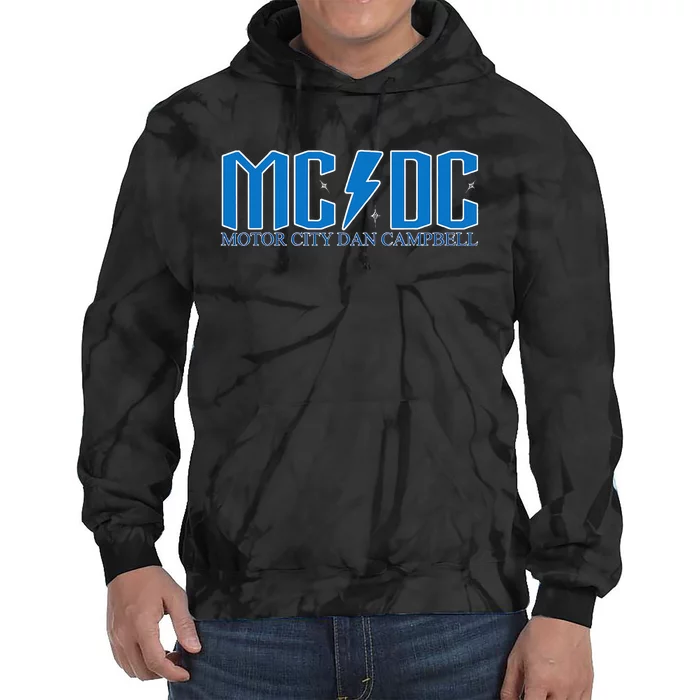 MCDC Motor City Dan Campbell blue Football Coach sports Tie Dye Hoodie