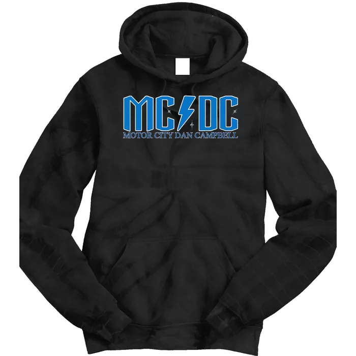 MCDC Motor City Dan Campbell blue Football Coach sports Tie Dye Hoodie