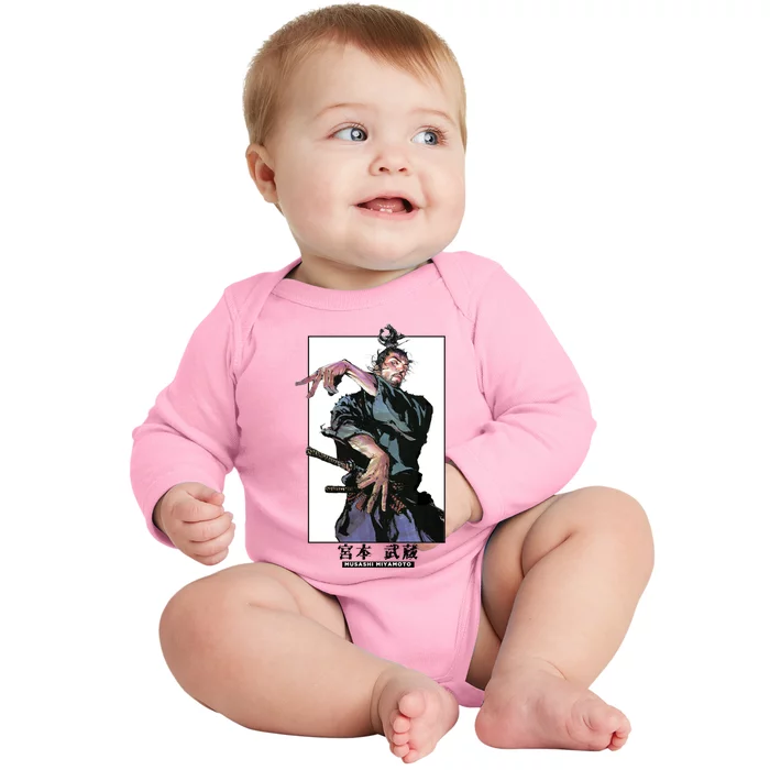 Musashi Miyamotoart Colored Panel Collection Baby Long Sleeve Bodysuit