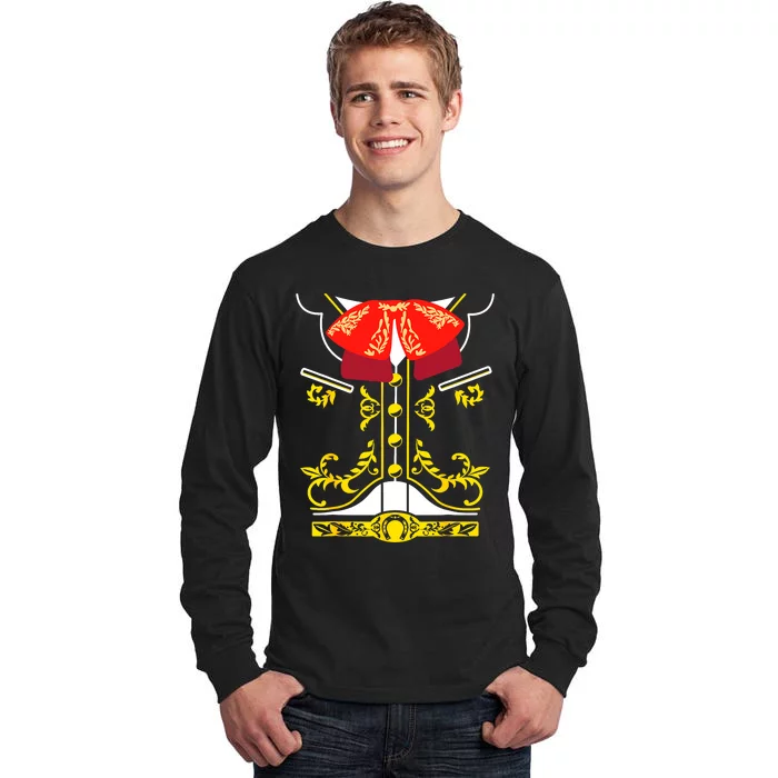 Mexican Mariachi Charro Cinco De Mayo Halloween Costume Tall Long Sleeve T-Shirt