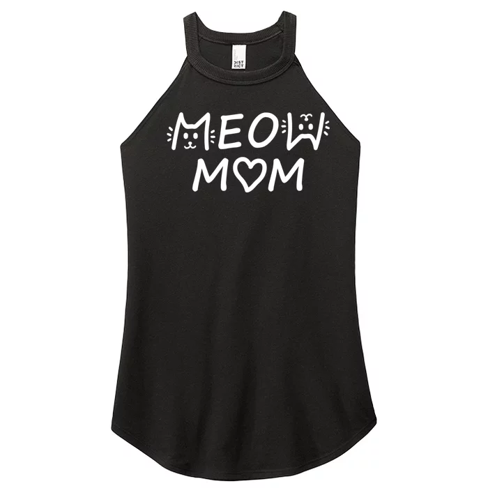 Meow Mom Cat Lady Cat Lovers Women’s Perfect Tri Rocker Tank