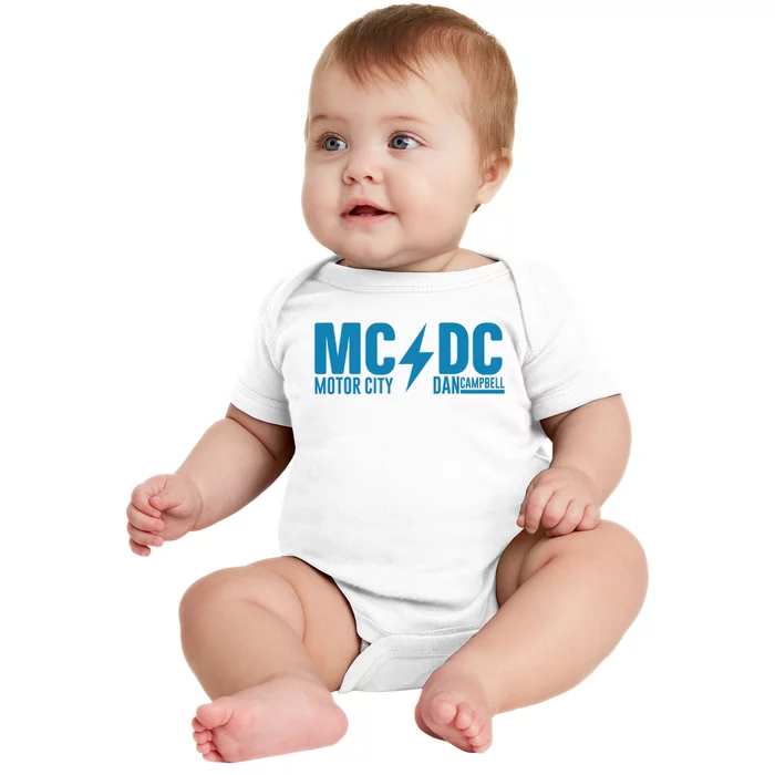 MCDC Motor City Dan Campbell Funny Football Baby Bodysuit