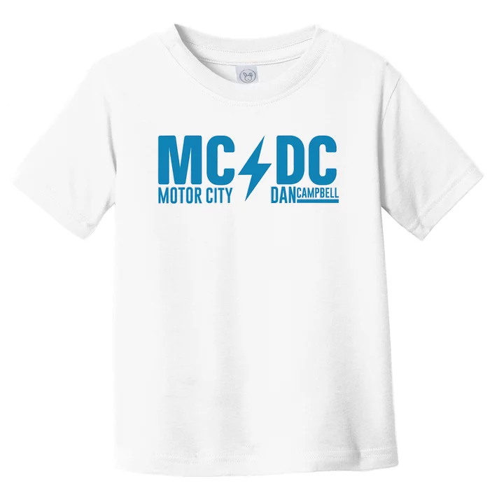 MCDC Motor City Dan Campbell Funny Football Toddler T-Shirt