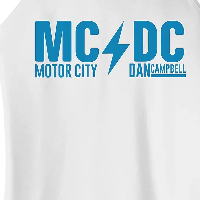 MCDC Motor City Dan Campbell Funny Football Women’s Perfect Tri Rocker Tank