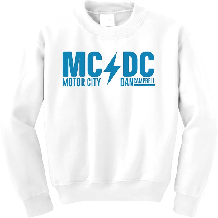 MCDC Motor City Dan Campbell Funny Football Kids Sweatshirt