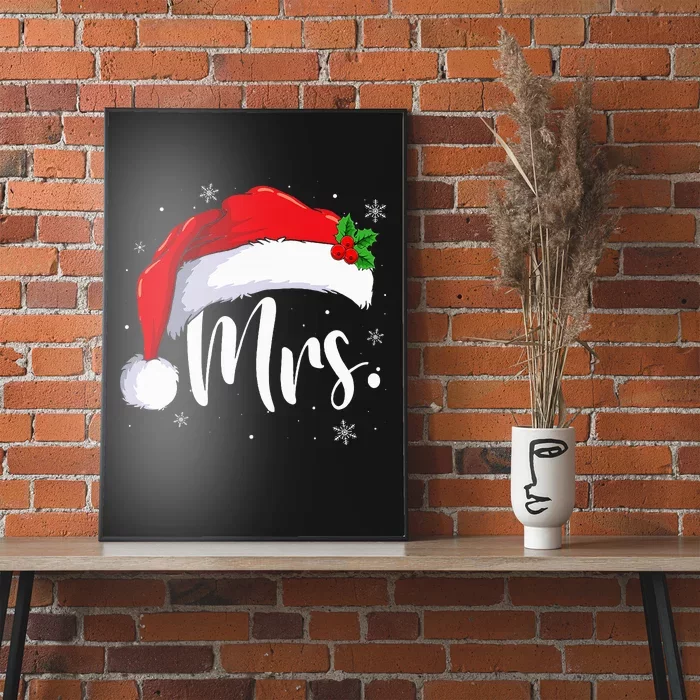 Mr Mrs Claus Xmas Couples Matching His And Her Pajamas Poster