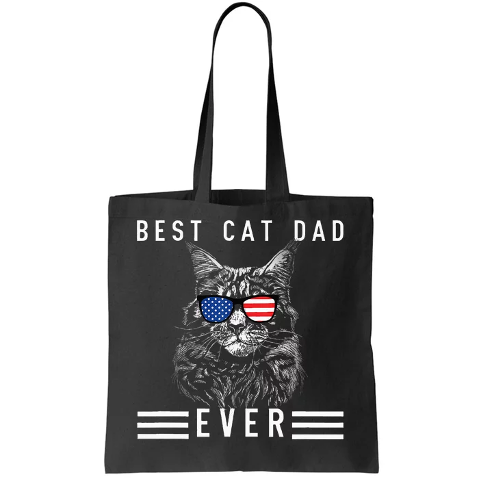 Meow Maine Coon Cat Best Cat Dad Ever Tote Bag