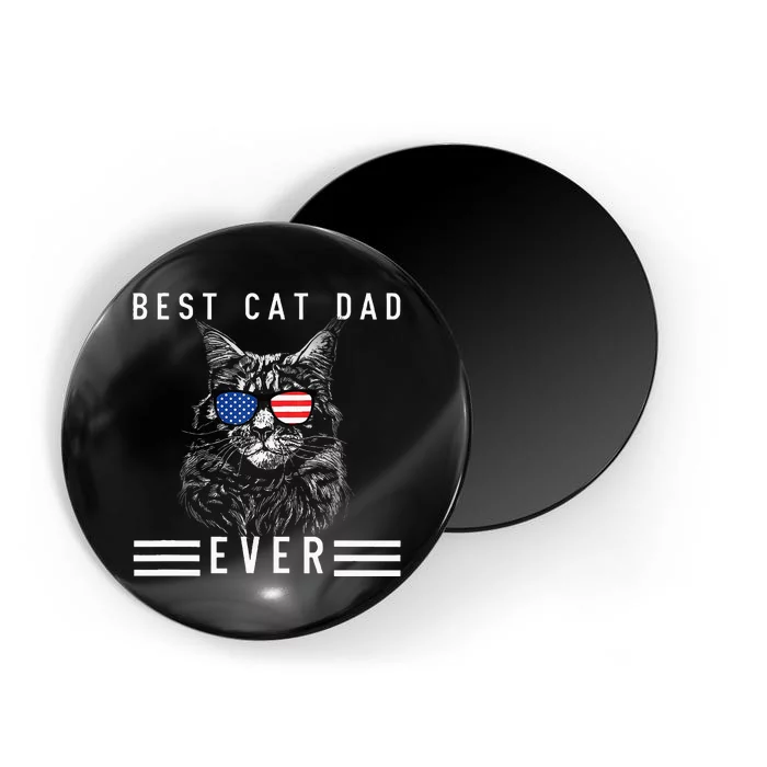 Meow Maine Coon Cat Best Cat Dad Ever Magnet