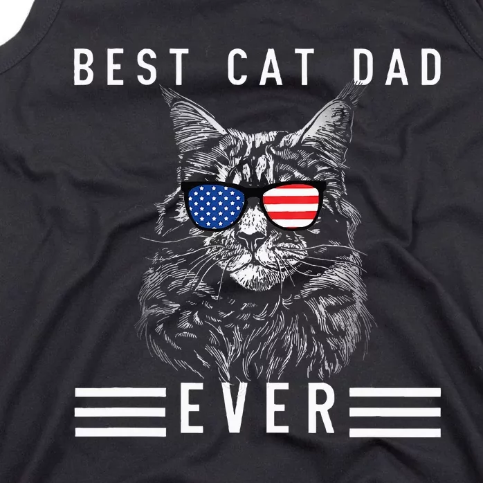 Meow Maine Coon Cat Best Cat Dad Ever Tank Top