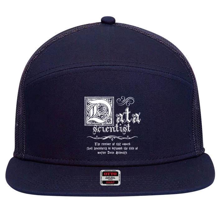 Medieval Master Data Scientist Gift 7 Panel Mesh Trucker Snapback Hat