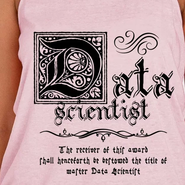 Medieval Master Data Scientist Gift Women's Knotted Racerback Tank