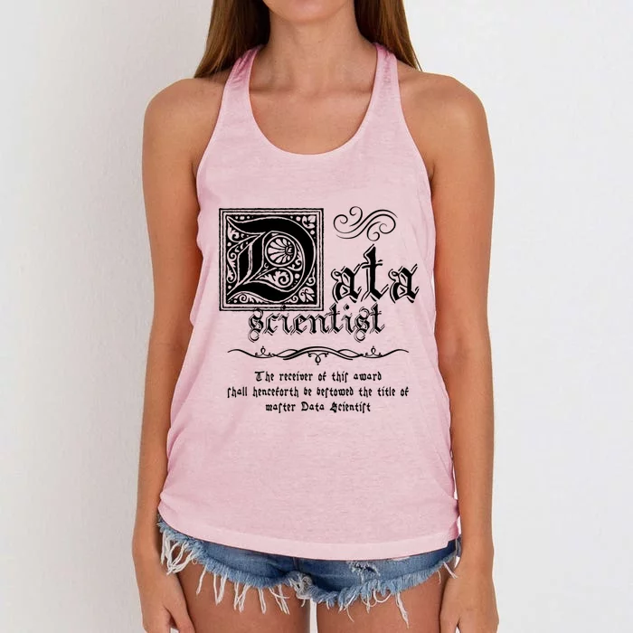 Medieval Master Data Scientist Gift Women's Knotted Racerback Tank