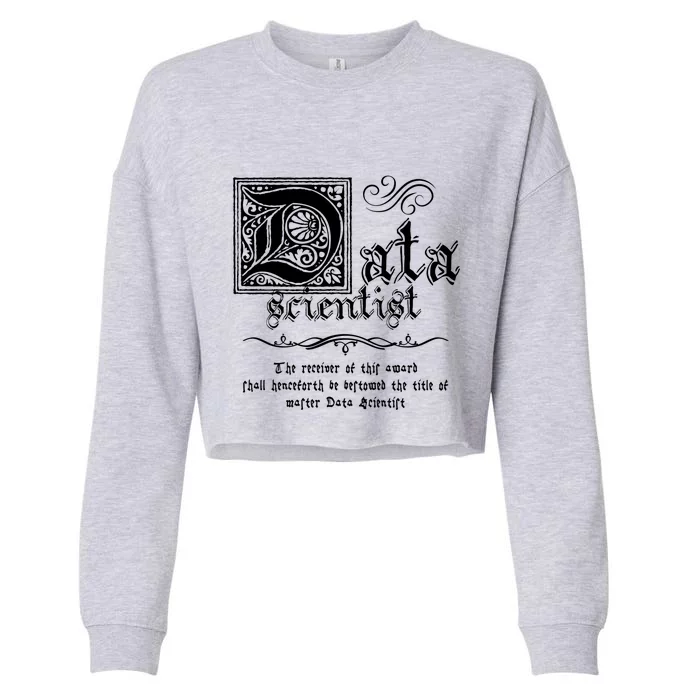 Medieval Master Data Scientist Gift Cropped Pullover Crew