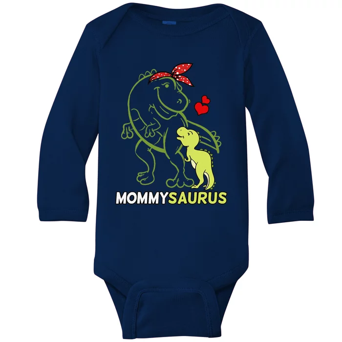 Mommysaurus Mommy Dinosaur Baby Mommy Mother's Day Baby Long Sleeve Bodysuit