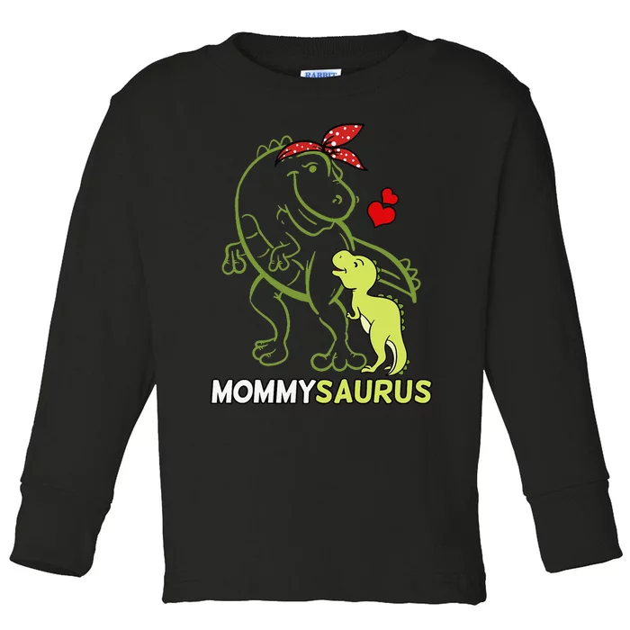 Mommysaurus Mommy Dinosaur Baby Mommy Mother's Day Toddler Long Sleeve Shirt